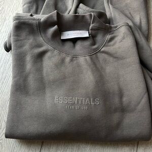 Fleece lined high neck essentials sweatshirt